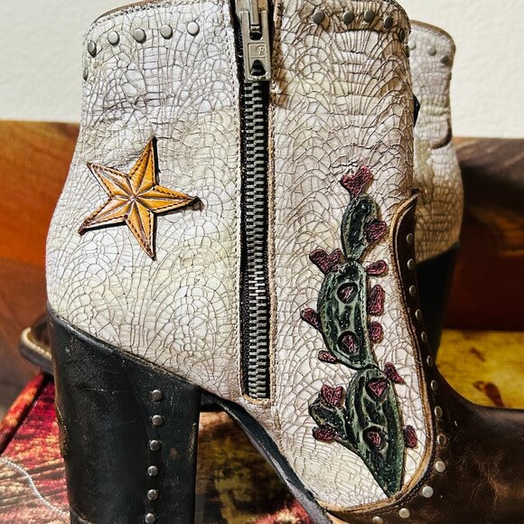 OLD GRINGO GALENA 6" TAHOMA-ROUTE 66 KAKI/WHITE SZ 6.B - Picture 14 of 16